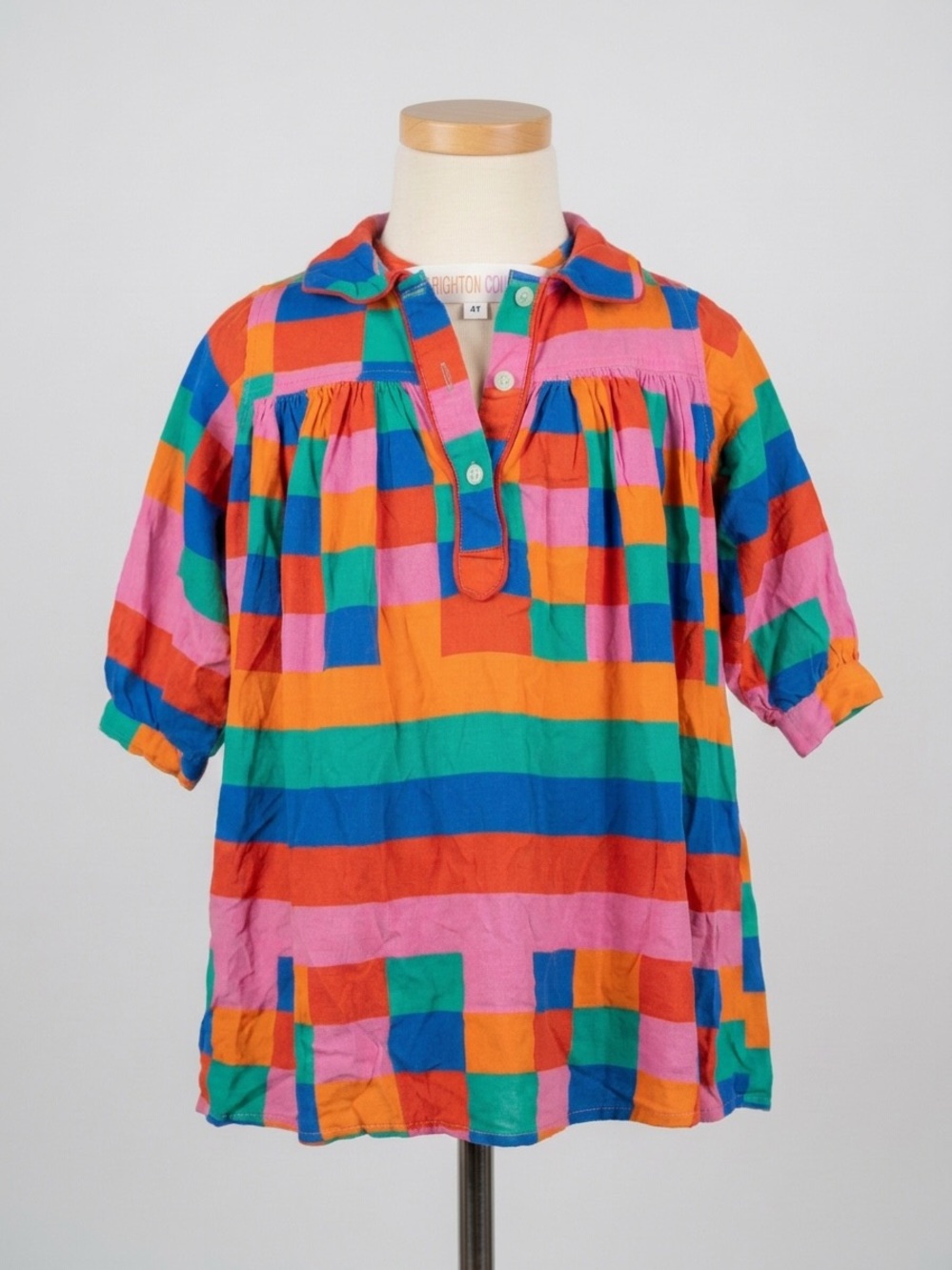 Briton Court Girls 4T Colorful Swing Dress Boutique Long Sleeve